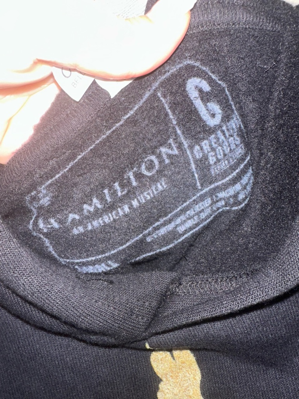 Hamilton Black Hoodie with Gold Star Performer Graphic S theater - Picture 6 of 8
